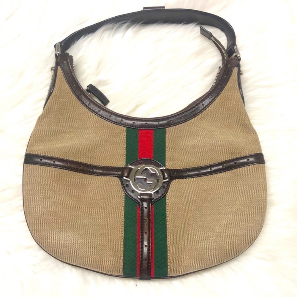 Gucci Sherry GG Web Reins Hobo Bag GUC